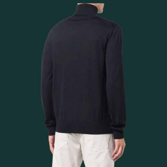 Emporio Armani Mens Turtleneck Sweater Black Size 36 - Picture 2 of 11